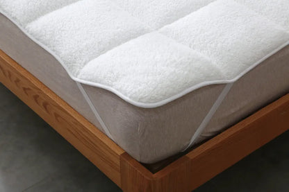 Sherpa Fleece Mattress Topper Protector Teddy Warm & Cosy All Sizes