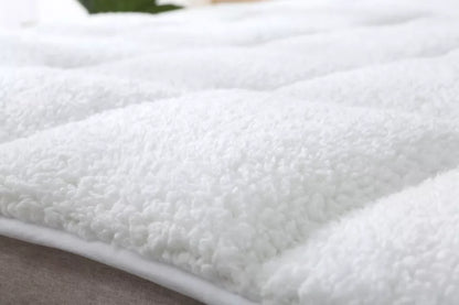 Sherpa Fleece Mattress Topper Protector Teddy Warm & Cosy All Sizes