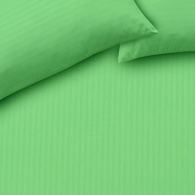 Mayfair Stripe Elegant Reversible Satin Duvet Cover Set