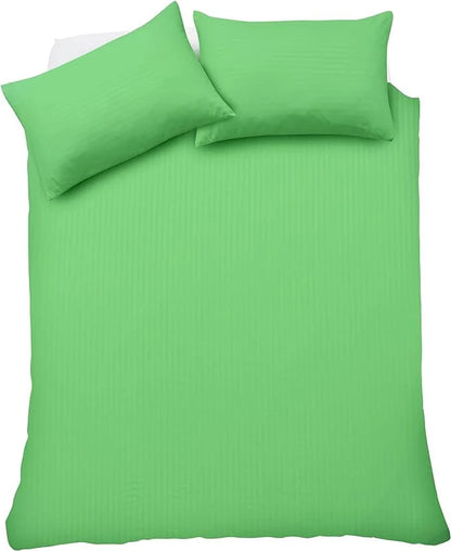 Mayfair Stripe Elegant Reversible Satin Duvet Cover Set