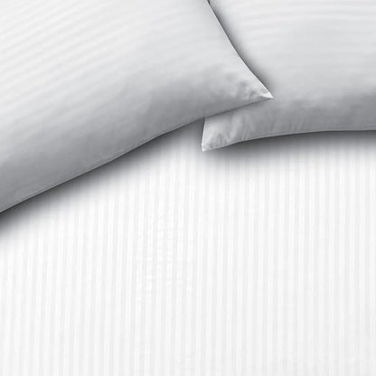 Mayfair Stripe Elegant Reversible Satin Duvet Cover Set