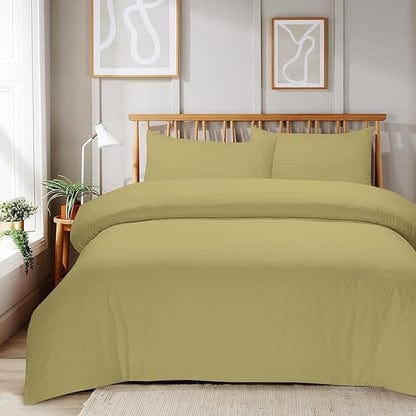 Mayfair Stripe Elegant Reversible Satin Duvet Cover Set