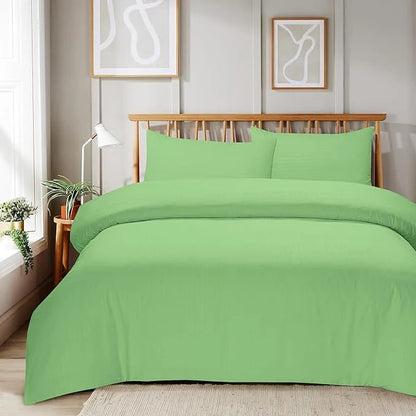 Mayfair Stripe Elegant Reversible Satin Duvet Cover Set