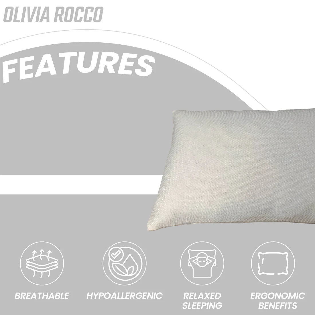 Memory Foam Pillow for Neck & Back Pain Relief Orthopaedic Firm Support