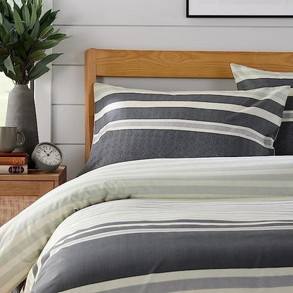 Miami Stripes Reversible Duvet Cover Set Hypoallergenic High-Quality Cotton Blend Bedding