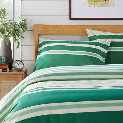 Miami Stripes Reversible Duvet Cover Set Hypoallergenic High-Quality Cotton Blend Bedding