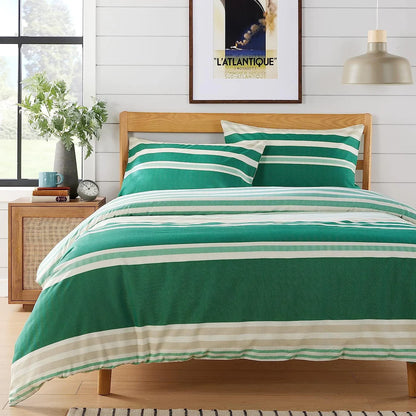 Miami Stripes Reversible Duvet Cover Set Hypoallergenic High-Quality Cotton Blend Bedding