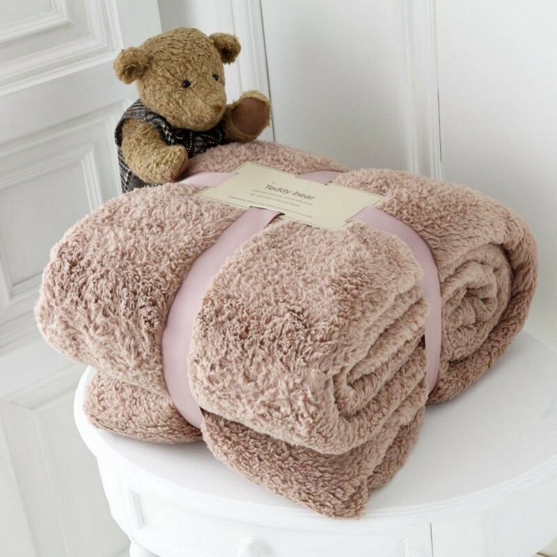 Teddy Throw 2 Sizes 14 Colours