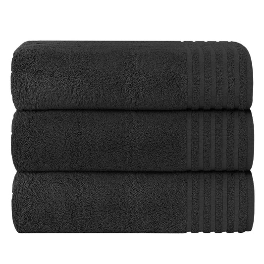 3 Pack Monaco Large Bath Sheets 100% Cotton 500 GSM Highly Absorbent Set