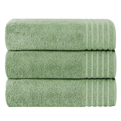 3 Pack Monaco Large Bath Sheets 100% Cotton 500 GSM Highly Absorbent Set