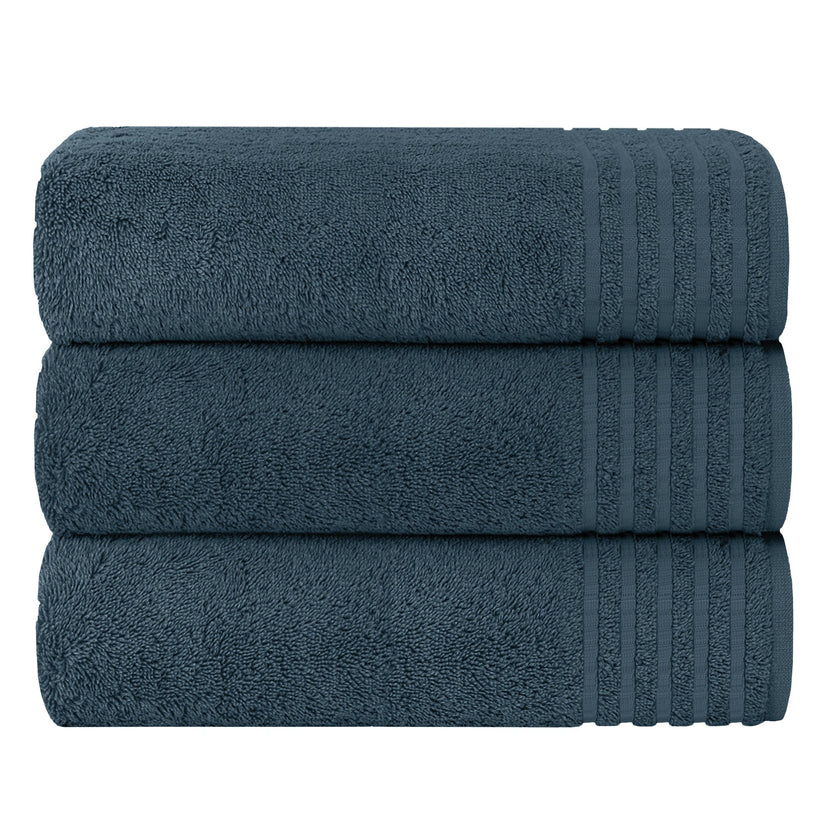 3 Pack Monaco Large Bath Sheets 100% Cotton 500 GSM Highly Absorbent Set