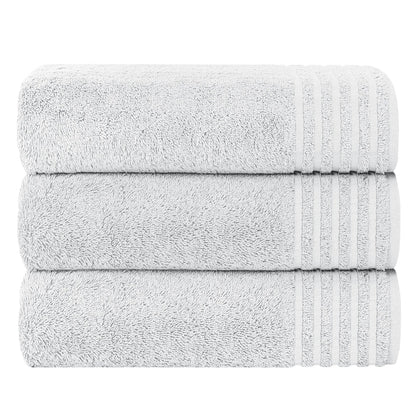 3 Pack Monaco Large Bath Sheets 100% Cotton 500 GSM Highly Absorbent Set
