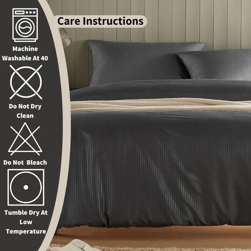 Monaco Seersucker Duvet Cover Set Super Soft