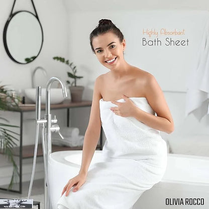Multi-Pack Hotel Bath Sheets 500gsm Super Absorbent Quick Dry Soft Cotton