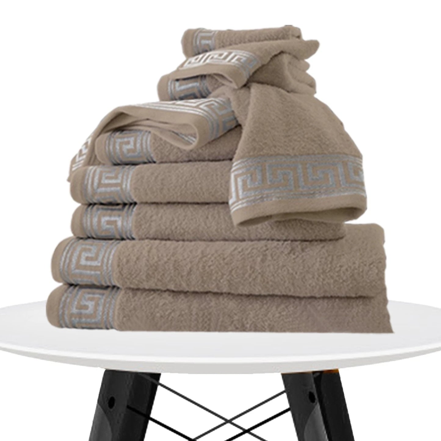 Greek Embroidered Bath Sheet Set