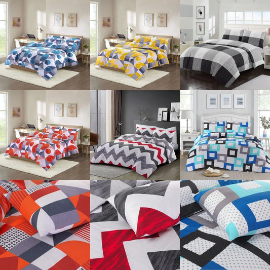 Reversible Multi Duvet Set Single Double King Size