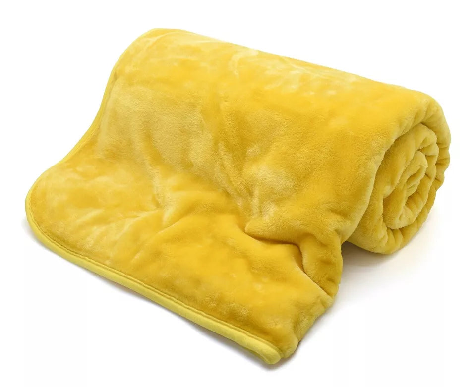 Faux Fur Fleece Throw Blanket 3 Sizes