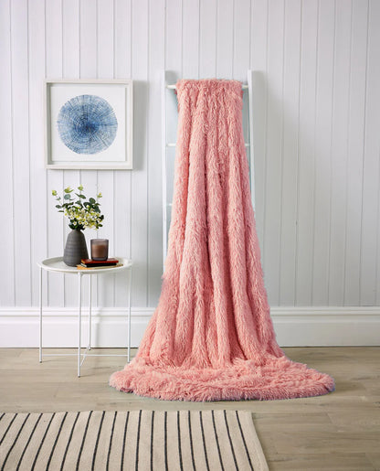 Oversized Chunky Soft Fleece Blanket Fluffy Faux Fur Throw Blanket