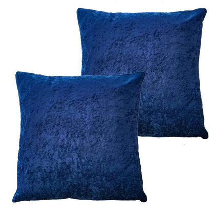 Pack of 2 Crushed Velvet Cushion Covers 17x17 Inches Luxurious Decorative Pillow Cases for Indoor Outdoor Home Décor