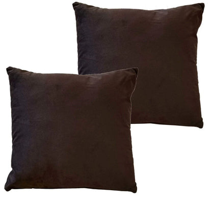 Pack of 2 Ultra-Soft Matte Velvet Cushion Covers 17x17 Inch
