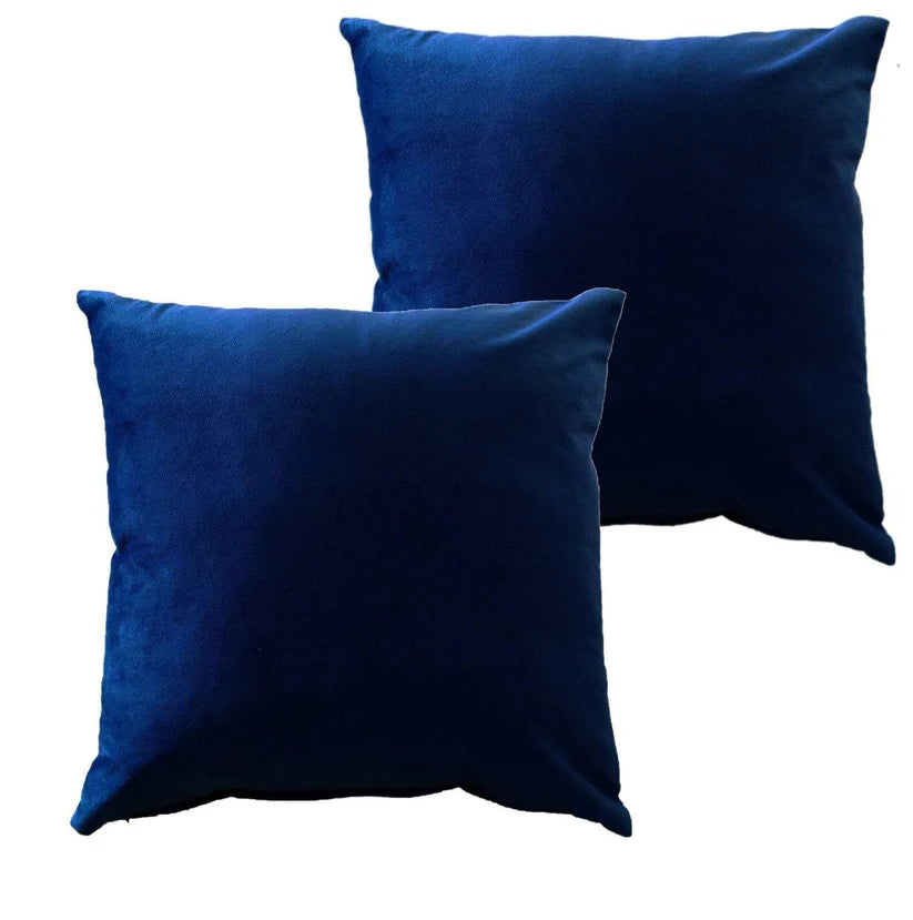 Pack of 2 Ultra-Soft Matte Velvet Cushion Covers 17x17 Inch