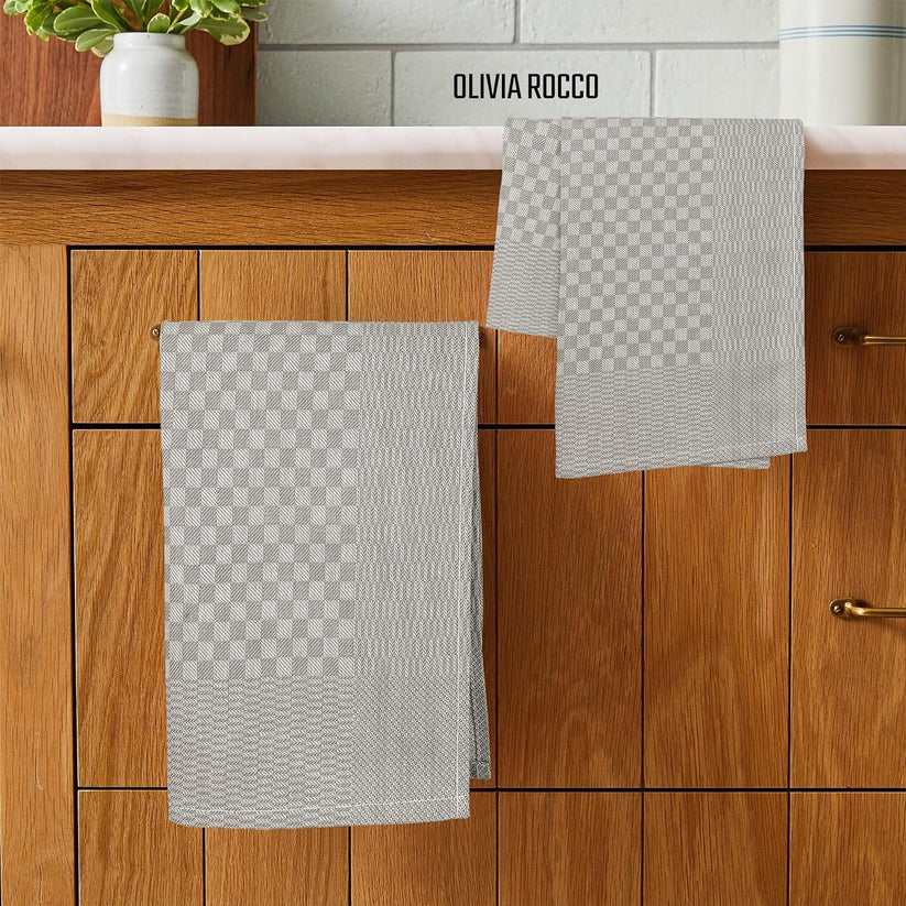 Pack of 5 Large Super Absorbent 100% Cotton Tea Towels