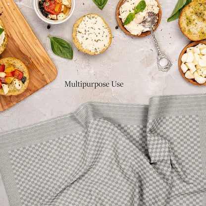 Pack of 5 Large Super Absorbent 100% Cotton Tea Towels