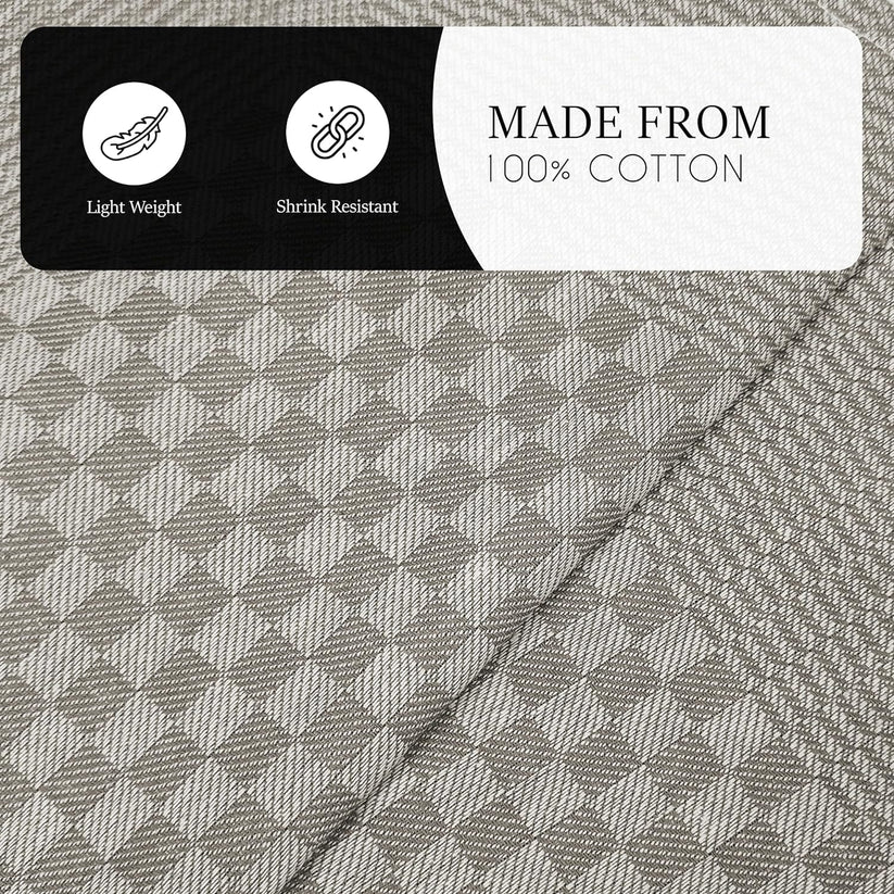 Pack of 5 Large Super Absorbent 100% Cotton Tea Towels