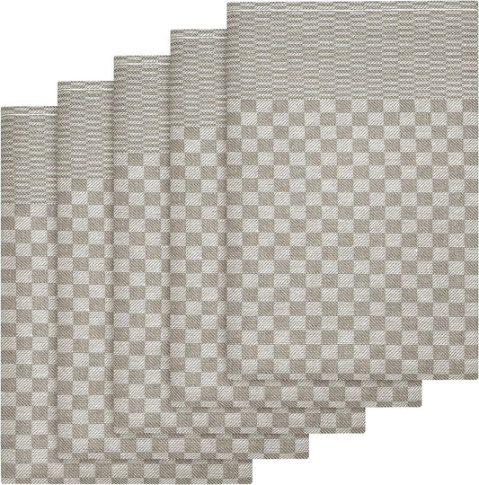 Pack of 5 Large Super Absorbent 100% Cotton Tea Towels