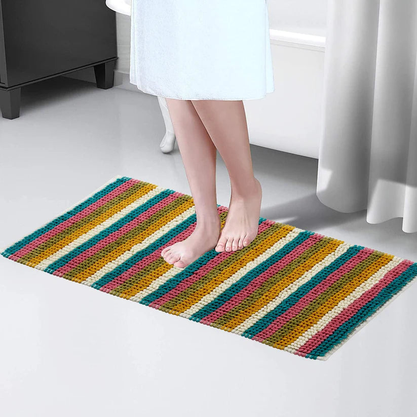 Padstow Super Soft Absorbent Stripe Bathmat