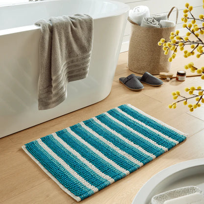 Padstow Super Soft Absorbent Stripe Bathmat