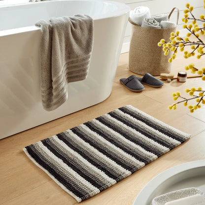 Padstow Super Soft Absorbent Stripe Bathmat