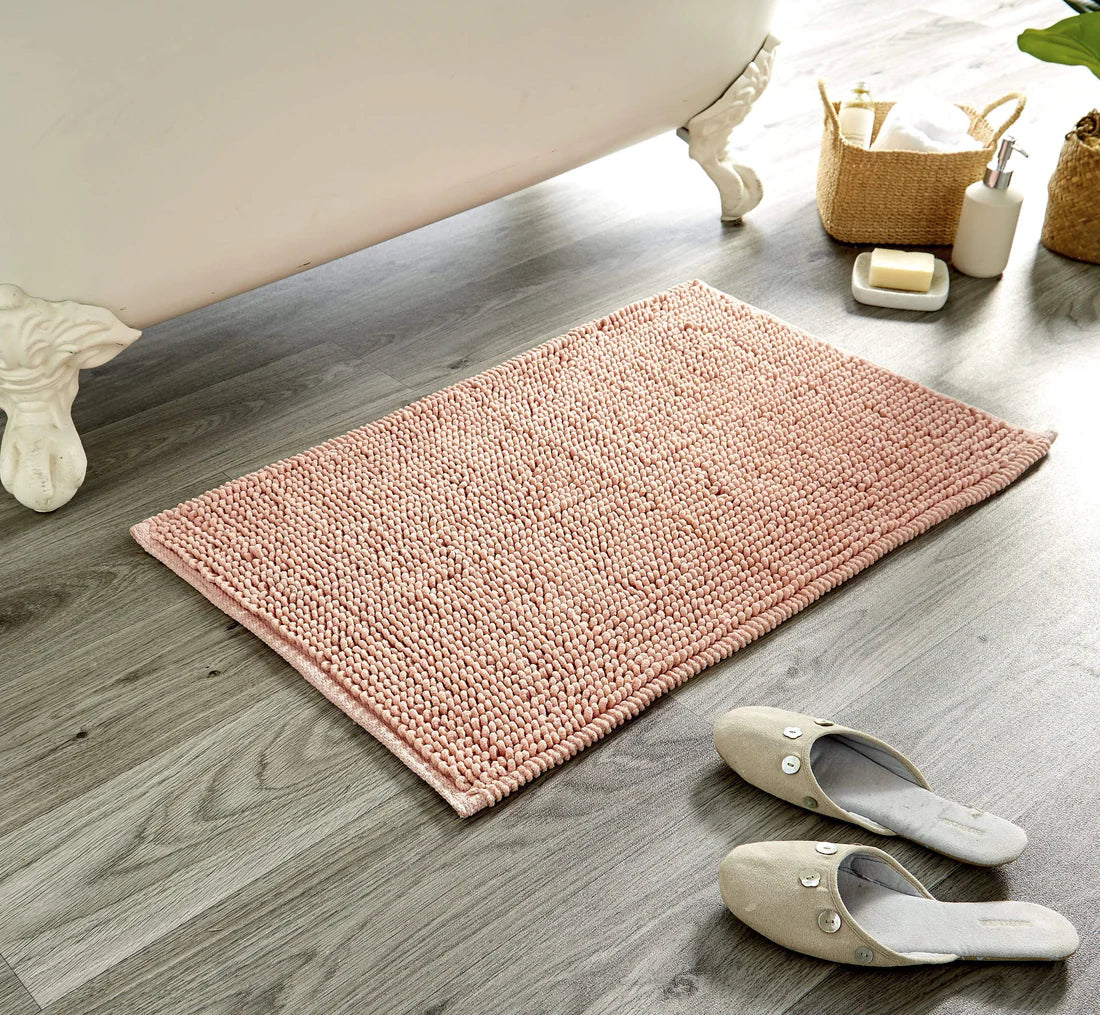 Pebbles Micro Bobble Eco-Friendly Pure Indian Cotton Hand-Woven Bath Mat