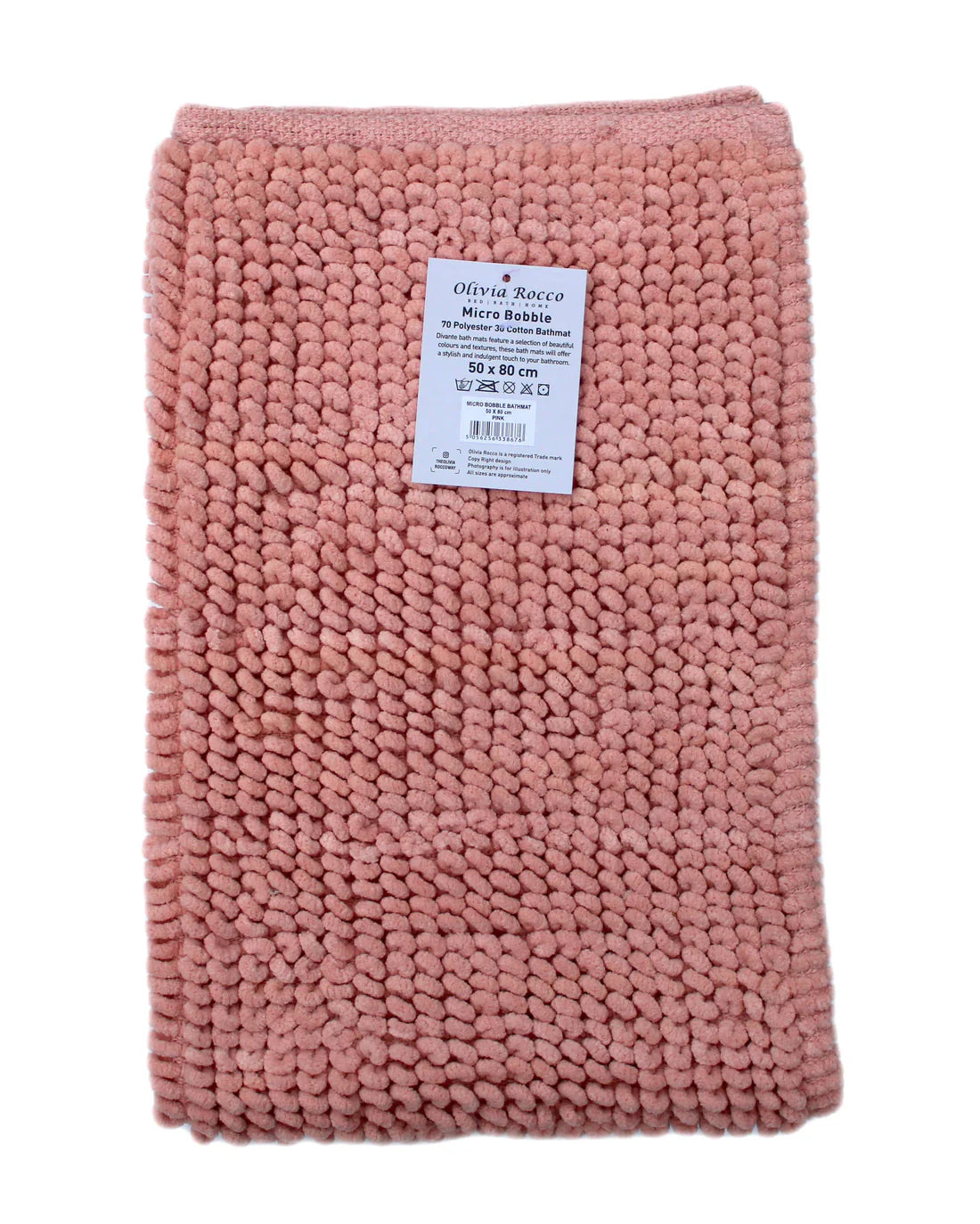 Pebbles Micro Bobble Eco-Friendly Pure Indian Cotton Hand-Woven Bath Mat
