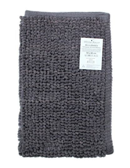 Pebbles Micro Bobble Eco-Friendly Pure Indian Cotton Hand-Woven Bath Mat