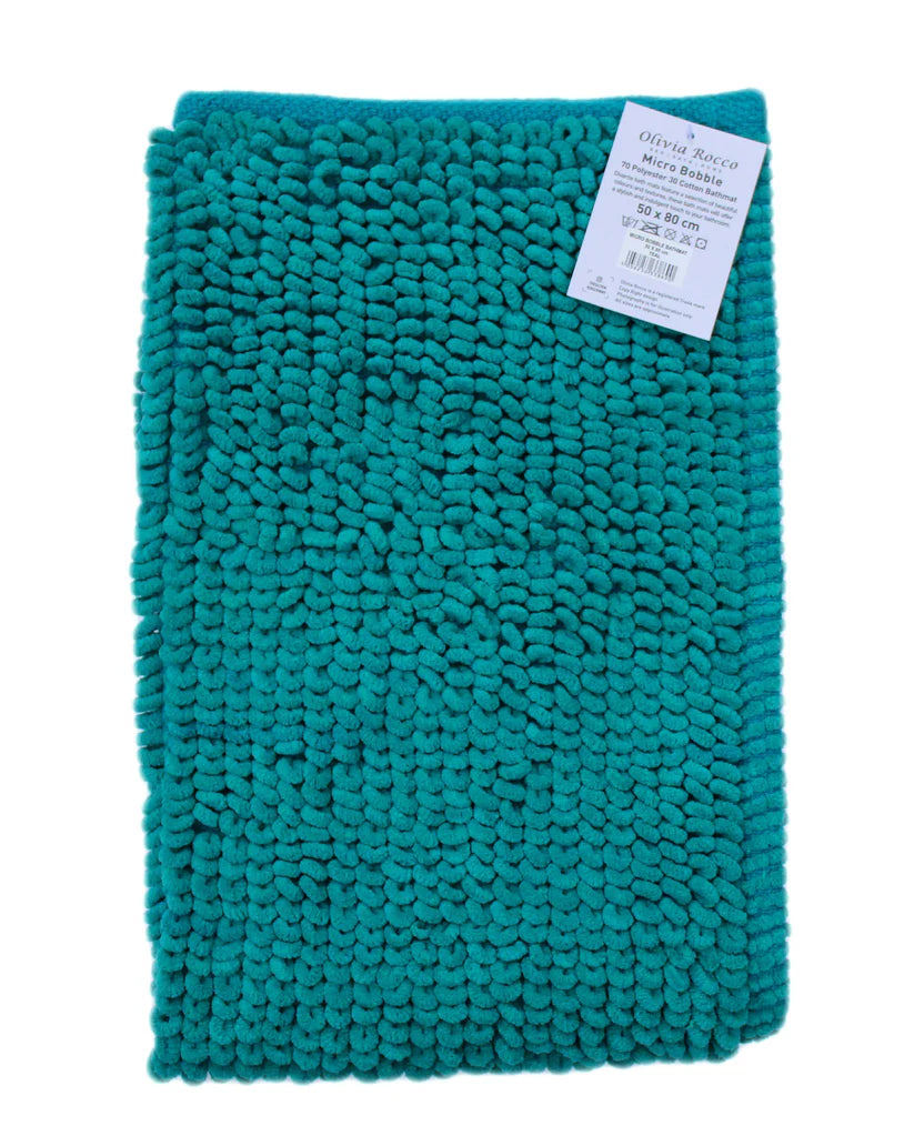 Pebbles Micro Bobble Eco-Friendly Pure Indian Cotton Hand-Woven Bath Mat