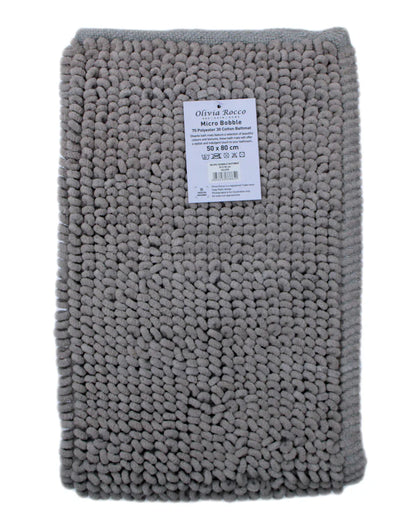 Pebbles Micro Bobble Eco-Friendly Pure Indian Cotton Hand-Woven Bath Mat