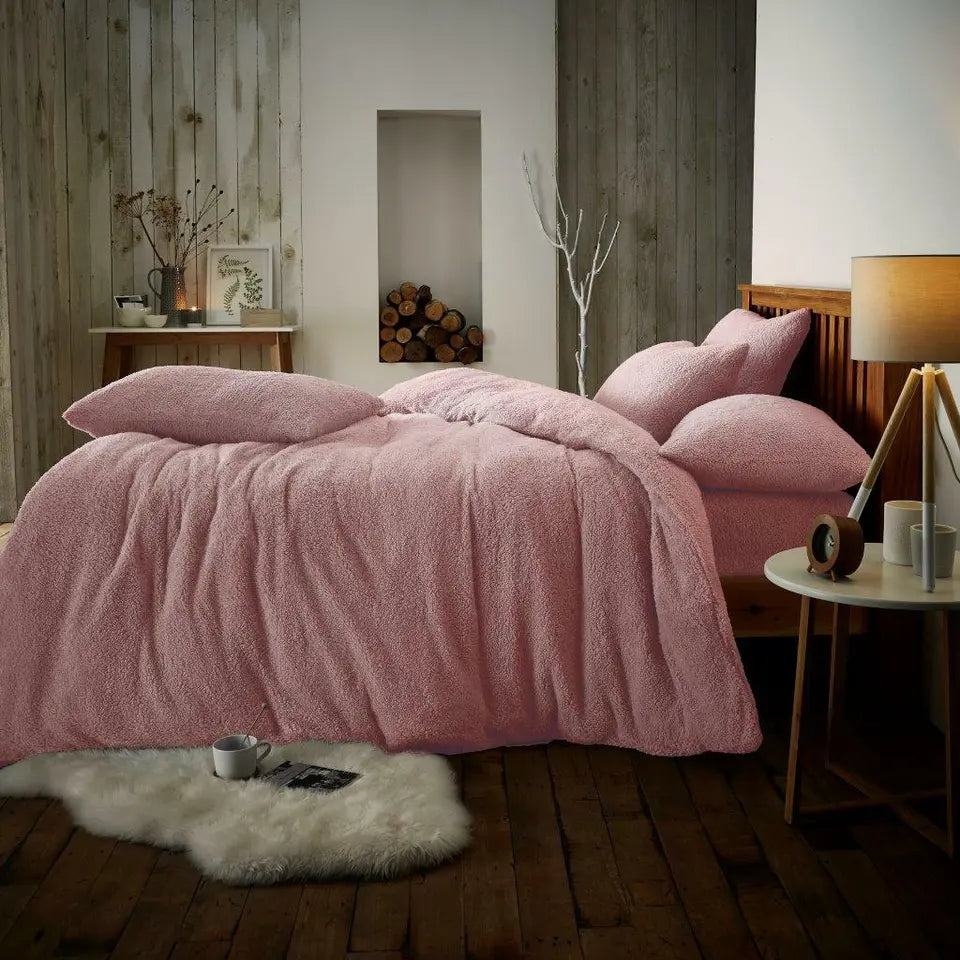EXTRA DEEP 12"/30CM DEEP FITTED TEDDY BEAR FLEECE FITTED SHEETS OR DUVET SET