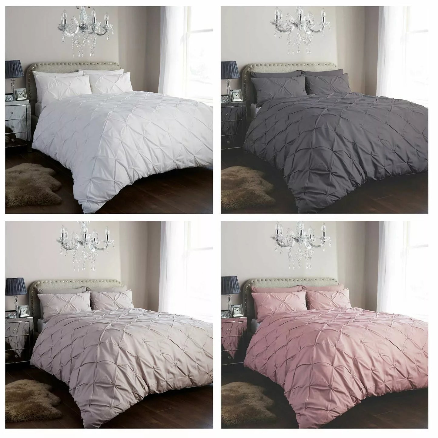 Alexander Pintuck Duvet Cover with Pillow Case Bedding Set