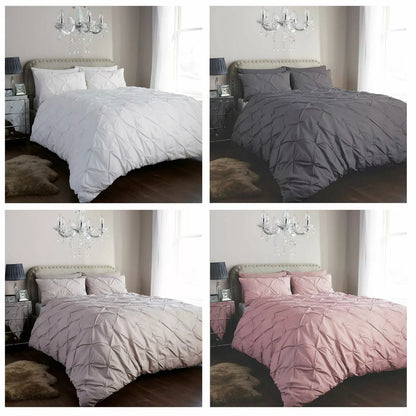 Alexander Pintuck Duvet Cover with Pillow Case Bedding Set