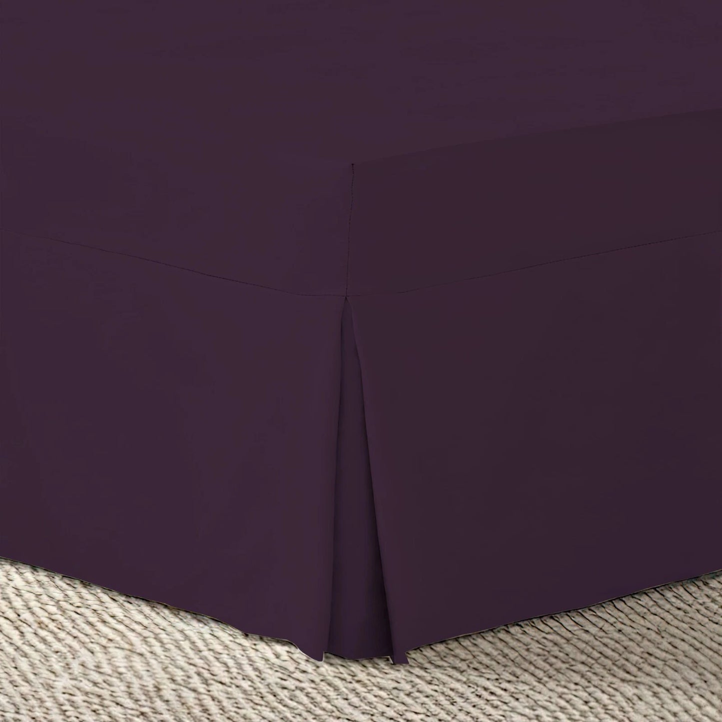 Luxury Percale Pleated Valance Fitted Sheet Non Iron 180 Thread Count Percale