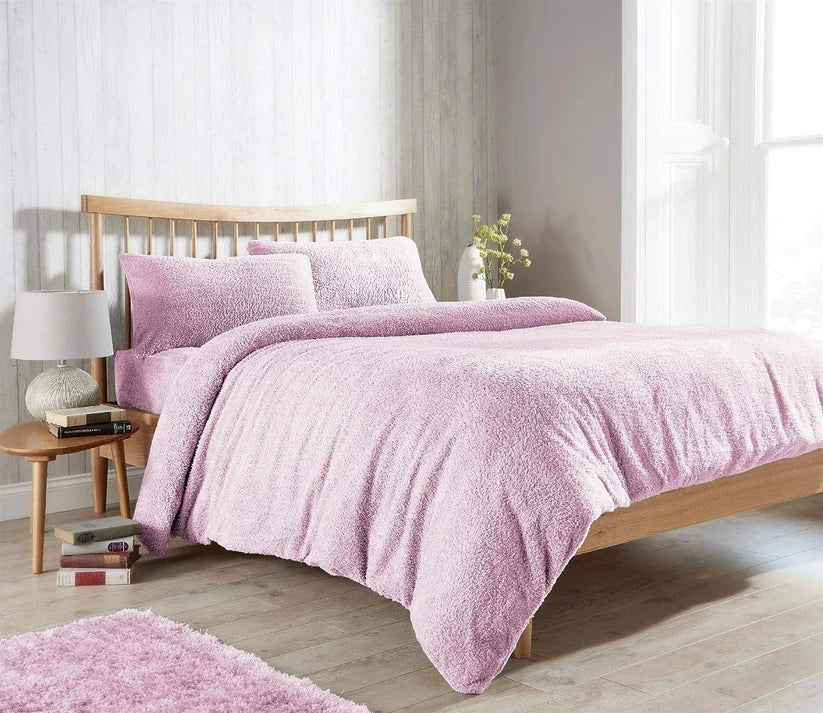 Plush Super Soft Teddy Fleece Duvet Cover Set for Winter Nights and Ultimate Comfort