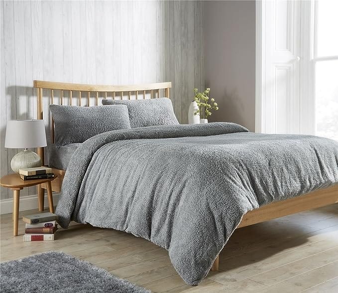 Plush Super Soft Teddy Fleece Duvet Cover Set for Winter Nights and Ultimate Comfort