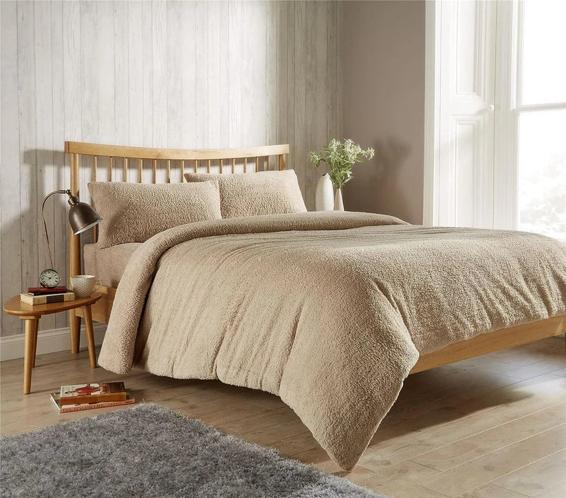 Plush Super Soft Teddy Fleece Duvet Cover Set for Winter Nights and Ultimate Comfort