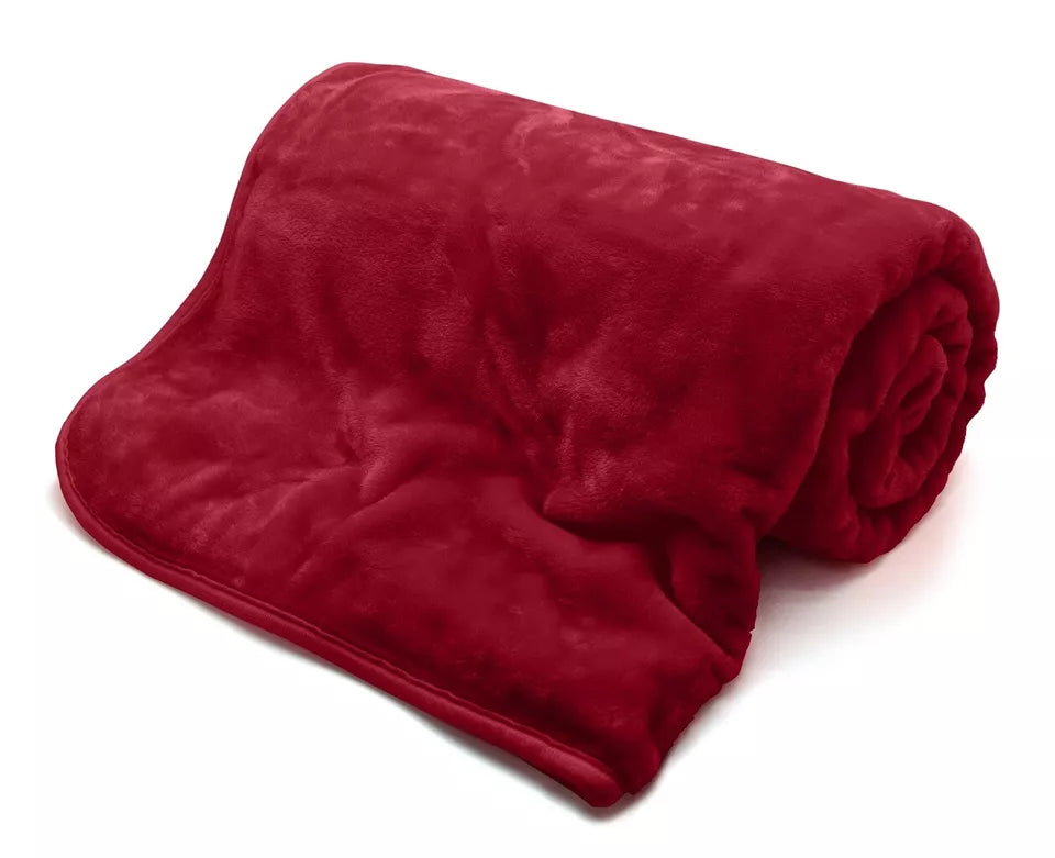 Faux Fur Fleece Throw Blanket 3 Sizes