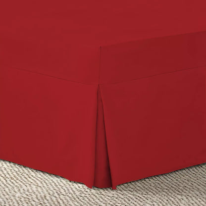 Luxury Percale Pleated Valance Fitted Sheet Non Iron 180 Thread Count Percale