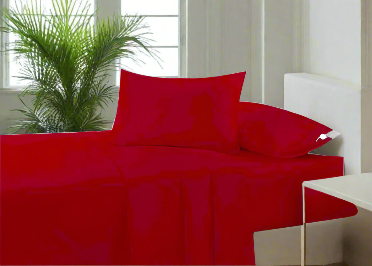 Easy Care Plain Percale Flat Sheet 22 Colours