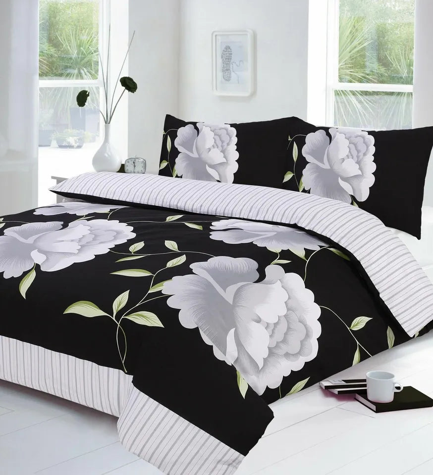 Rosaleen Duvet Cover Set Floral Reversible Bedding Set With Pillow Case All Size