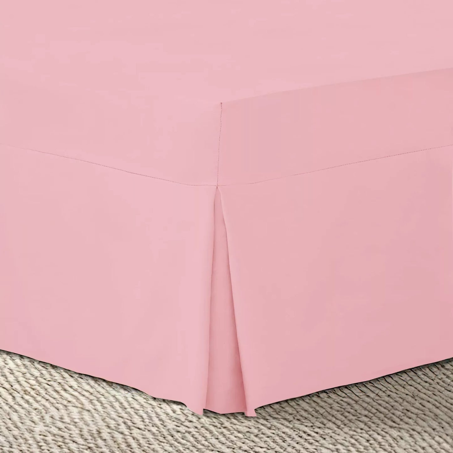 Luxury Percale Pleated Valance Fitted Sheet Non Iron 180 Thread Count Percale