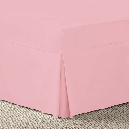 Luxury Percale Pleated Valance Fitted Sheet Non Iron 180 Thread Count Percale